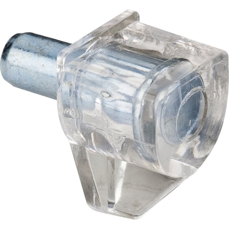 Hardware Resources Clear Plastic Shelf Support with 5 mm Steel Pin - Retail Pack, 20PK 1438CL-R